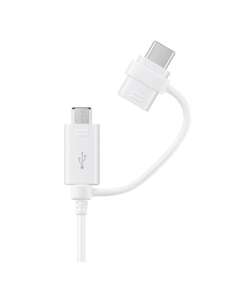 Samsung Combo Cable (Type-C & Micro Usb), White