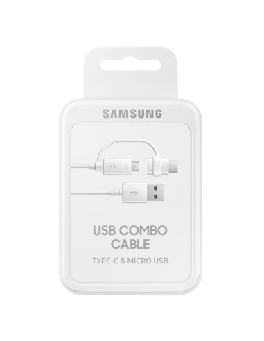 Samsung Combo Cable (Type-C & Micro Usb), White