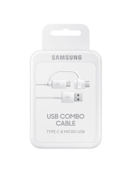 Samsung Combo Cable (Type-C & Micro Usb), White