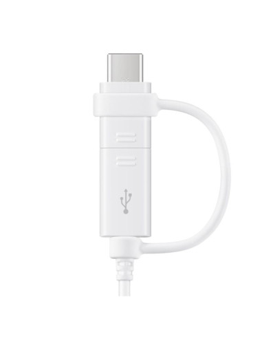 Samsung Combo Cable (Type-C & Micro Usb), White