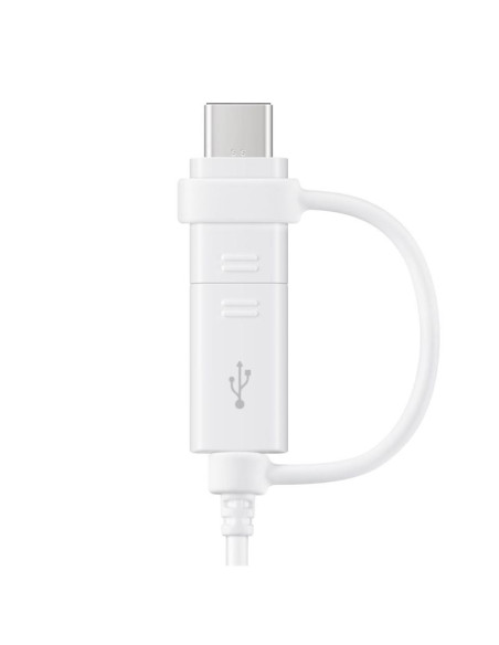 Samsung Combo Cable (Type-C & Micro Usb), White