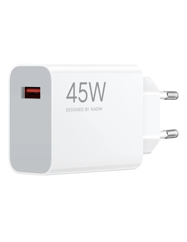 Ładowarka Sieciowa Xiaomi 45W Turbo Charging Power (Type-A) Eu Wall Charger, Usb Type-A Port, Without Cable, White