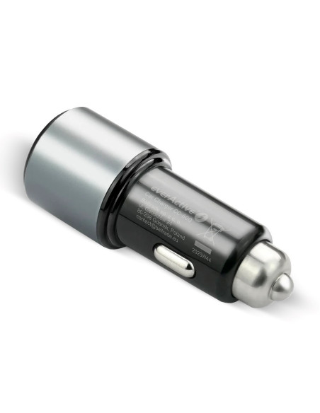 Everactive Ładowarka Samochodowa 1 X Usb Qc3.0, 1 X Usb-C Pd 83W Czarna Cc-60Q