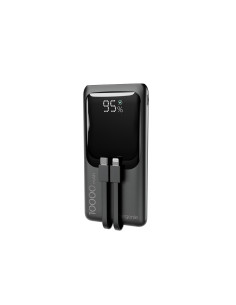 Gembird Powerbank O Pojemności 10000Mah Z Wyświetlaczem Lcd Zintegrowanymi Kablami Szybkim Ładowaniem Qc3.0 20W