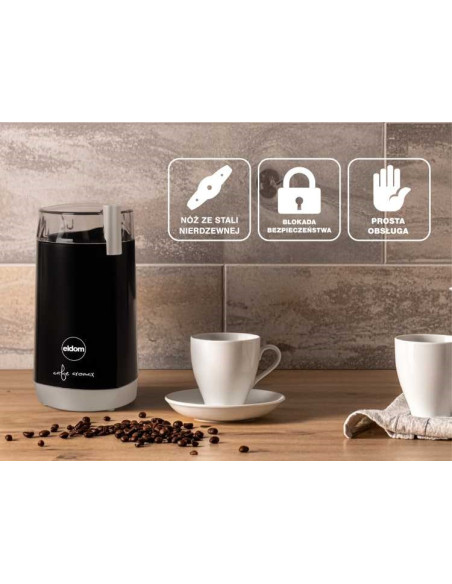 Eldom Młynek Do Kawy Mk40 Cafro 180W Czarny