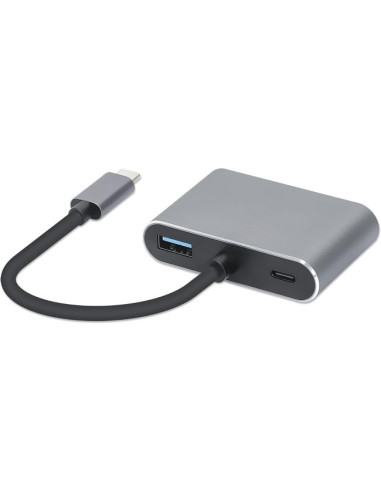 Hub Usb Typ-C 4W1 Usb 3.0 + Pd 100W + Hdmk 4K30Hz + Vga Fullhd