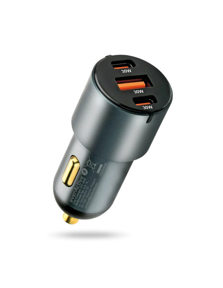 Everactive Ładowarka Samochodowa 1 X Usb Qc3.0, 2X Usb-C Pd 60W Czarna Cc-40Q