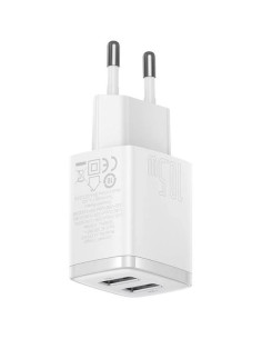 Baseus Compact Ładowarka Sieciowa 2X Usb 10.5W Biały (Ccxj010202) 2