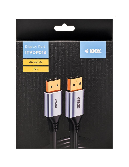 Kabel Displayport 4K60Hz Złota Wtyczka 3M