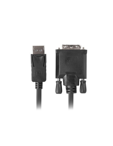 Kabel Lanberg Ca-Dpdv-10Cu-0018-Bk (Displayport M - Dvi-D M  1,8M  Kolor Czarny)