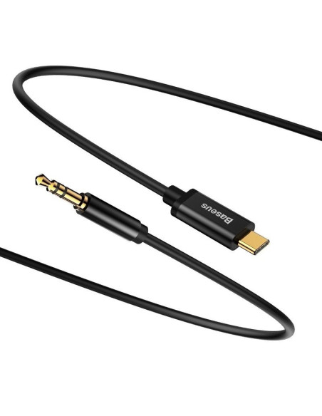 Kabel Baseus Cam01-01 (Usb Typu C M - Jack 3,5 Mm M  1,2M  Kolor Czarny)