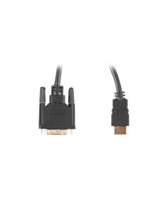 Kabel Lanberg Ca-Hddv-20Cu-0030-Bk (Hdmi M - Dvi-D (24+1) M  3M  Kolor Czarny)