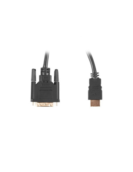 Kabel Lanberg Ca-Hddv-20Cu-0030-Bk (Hdmi M - Dvi-D (24+1) M  3M  Kolor Czarny)
