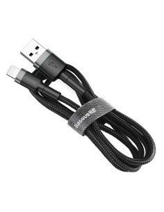 Kabel Baseus Calklf-Cg1 (Lightning M - Usb 2.0 M  2M  Kolor Szaro-Czarny)