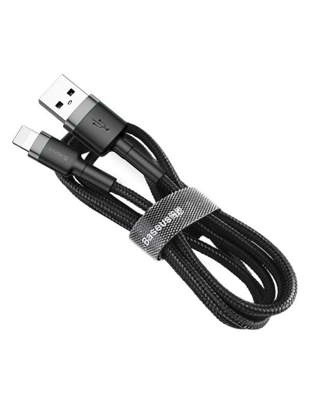 Kabel Baseus Calklf-Cg1 (Lightning M - Usb 2.0 M  2M  Kolor Szaro-Czarny)