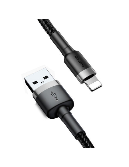 Kabel Baseus Calklf-Cg1 (Lightning M - Usb 2.0 M  2M  Kolor Szaro-Czarny)
