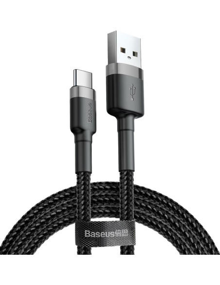 Kabel Baseus Cafule Catklf-Ag1 (Usb 2.0 - Usb Typu C   0,50M  Kolor Ciemnoszary)