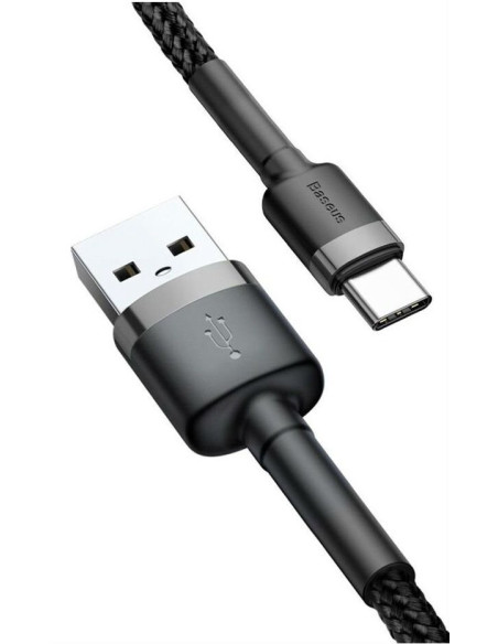 Kabel Baseus Cafule Catklf-Ag1 (Usb 2.0 - Usb Typu C   0,50M  Kolor Ciemnoszary)