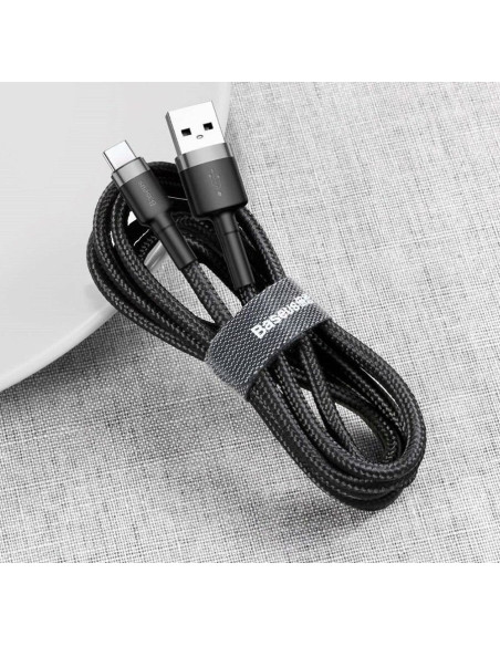 Kabel Baseus Cafule Catklf-Ag1 (Usb 2.0 - Usb Typu C   0,50M  Kolor Ciemnoszary)