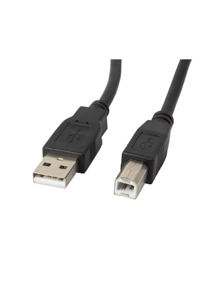 Kabel Lanberg Ca-Usba-11Cc-0050-Bk (Usb 2.0 Typu A M - Usb 2.0 Typu B M  5M  Kolor Czarny)