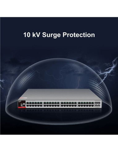 Zarządzalny Switch Ruijie L2+ | 48 Portów 1Gbit + 4 Porty Sfp 2.5Gbit | 2 Wentylatory, 1 Wbudowany Zasilacz Ac | Rack
