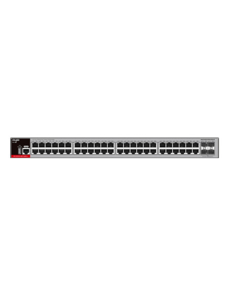 Zarządzalny Switch Ruijie L2+ | 48 Portów 1Gbit + 4 Porty Sfp 2.5Gbit | 2 Wentylatory, 1 Wbudowany Zasilacz Ac | Rack