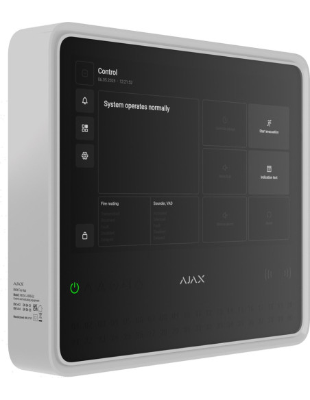 Ajax En54 Fire Hub Jeweller - White