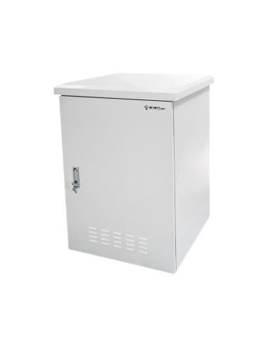 Zewnętrzna Szafka Rack Ip55, Wisząca 19" 15U 600X600, 4 Belki Nośne, 4 Przepusty Kablowe, Kolor Szary Alantec