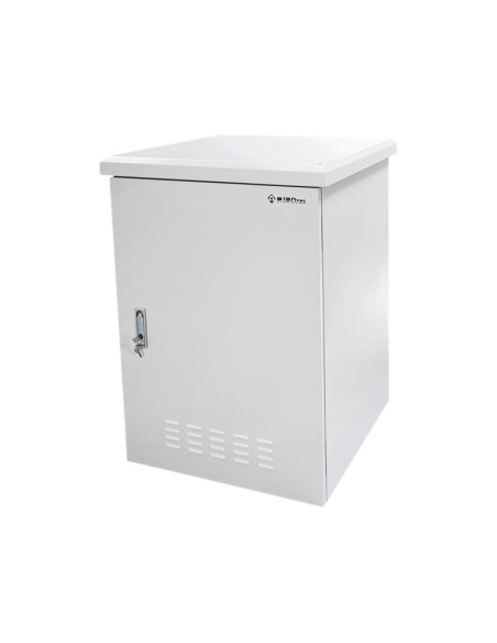 Zewnętrzna Szafka Rack Ip55, Wisząca 19" 15U 600X600, 4 Belki Nośne, 4 Przepusty Kablowe, Kolor Szary Alantec