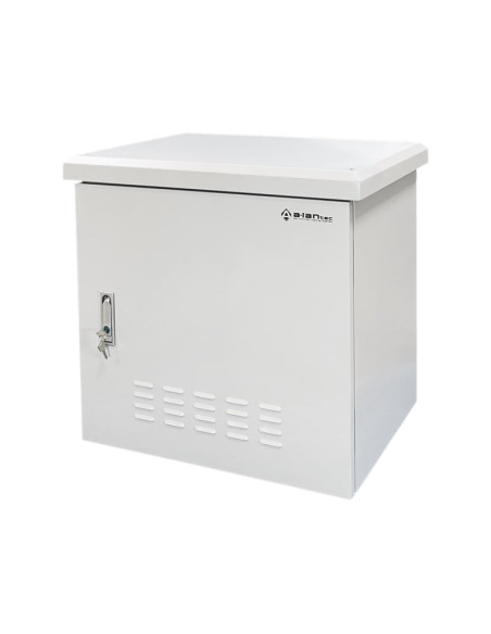 Zewnętrzna Szafka Rack Ip55, Wisząca 19" 6U 600X450, 4 Belki Nośne, 4 Przepusty Kablowe, Kolor Szary Alantec