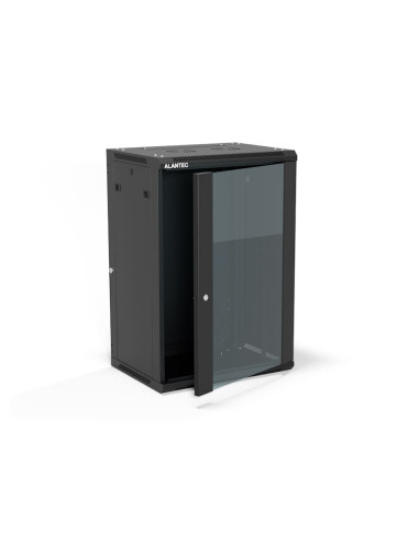 Szafa Wisząca 19" 18U 600X450, (Opcja Dwusekcyjna) Drzwi Szklane Jednoskrzydłowe, Tył Osłona Pełna Demontowalna, Osłony Boczne P