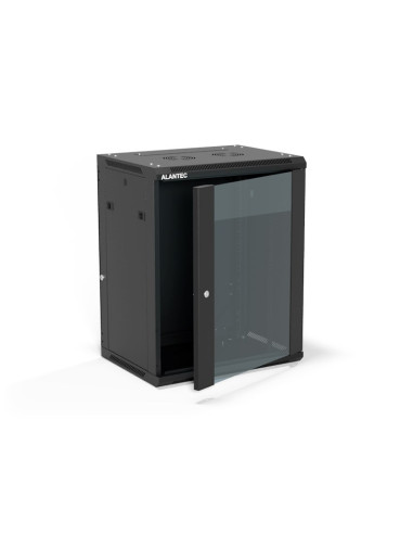 Szafa Wisząca 19" 15U 600X450, (Opcja Dwusekcyjna) Drzwi Szklane Jednoskrzydłowe, Tył Osłona Pełna Demontowalna, Osłony Boczne P