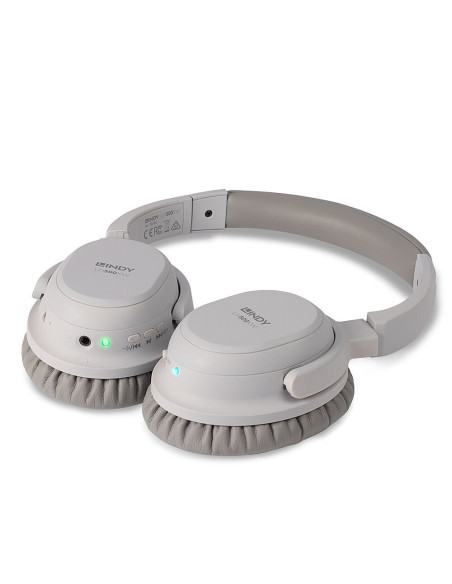 Lindy Lh500Xw Zestaw Słuchawkowy Przewodowy I Bezprzewodowy Opaska Na Głowę Połączenia/Muzyka Micro-Usb Bluetooth Szary