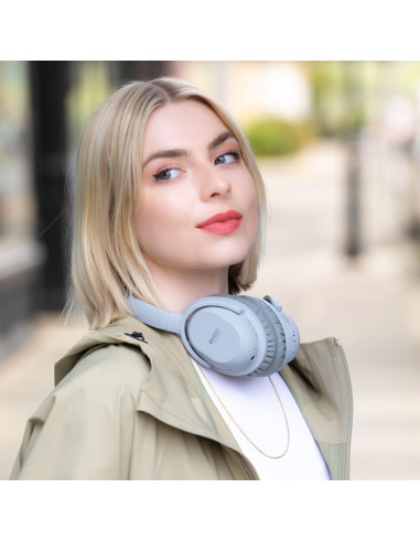 Lindy Lh500Xw Zestaw Słuchawkowy Przewodowy I Bezprzewodowy Opaska Na Głowę Połączenia/Muzyka Micro-Usb Bluetooth Szary