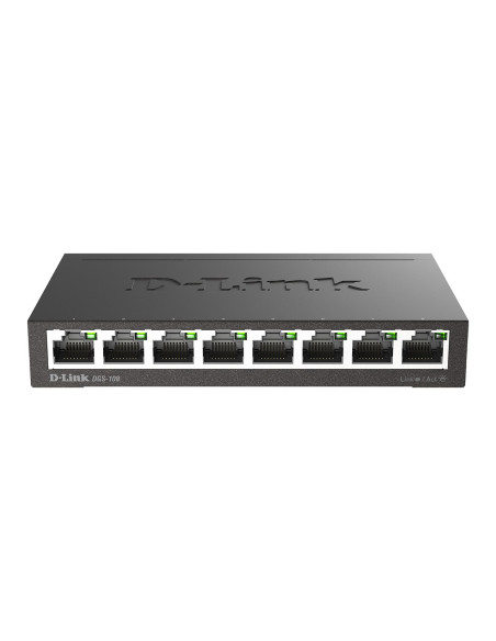 D-Link Dgs-108 Nie Zarządzany L2 Gigabit Ethernet (10/100/1000) Czarny