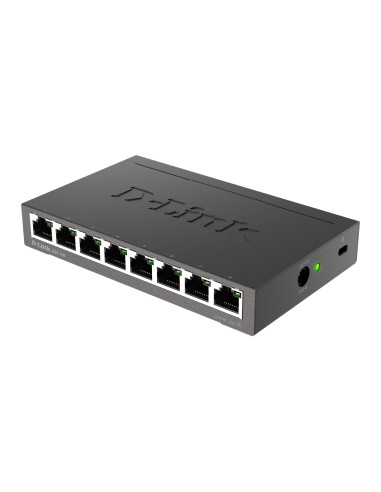 D-Link Dgs-108 Nie Zarządzany L2 Gigabit Ethernet (10/100/1000) Czarny
