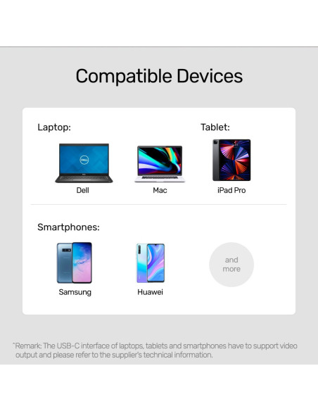Unitek V1416B Adapter Kablowy 0,15 M Usb Type-C Hdmi Szary