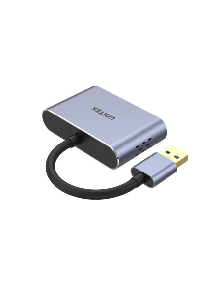 Unitek V1304A Adapter Kablowy 0,15 M Usb Typu-A Hdmi + Vga (D-Sub) Szary
