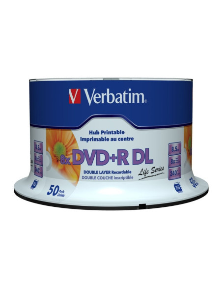 Płyta Dvd+R 8.5Gb 8X Double Layer/Wide Printable Surf 50Er Spin