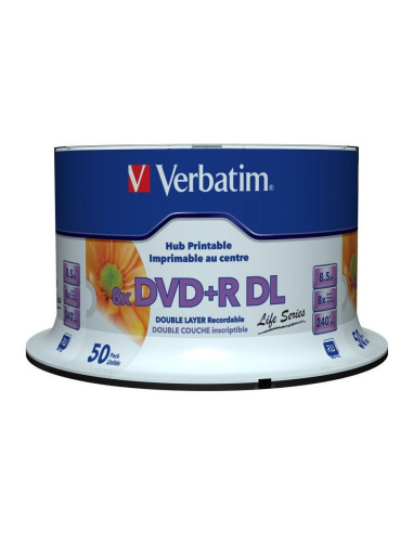 Płyta Dvd+R 8.5Gb 8X Double Layer/Wide Printable Surf 50Er Spin