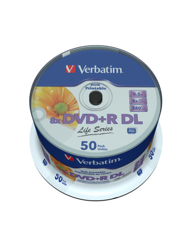 Płyta Dvd+R 8.5Gb 8X Double Layer/Wide Printable Surf 50Er Spin