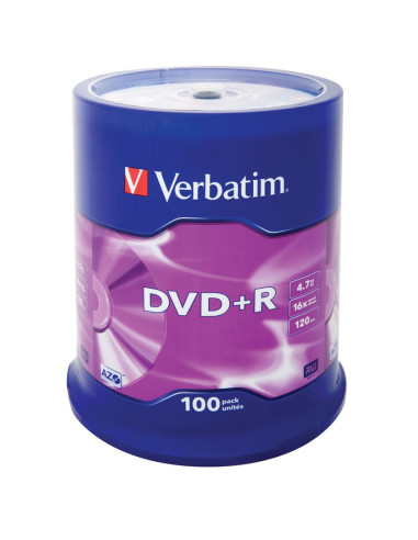 Płyta Dvd Verbatim 43551 (4,7Gb  16X  100Szt.  Cake)