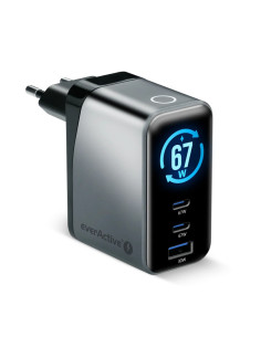 Everactive Ładowarka Sieciowa Gan 1 X Usb, 2 X Usb-C Quick Charge 4+ 67W Czarna Sc-670Q
