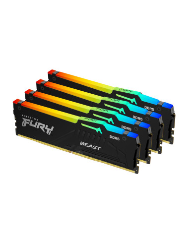 Kingston Fury Ddr5 128Gb (4X32Gb) 5600Mhz Cl40 Beast Black Rgb
