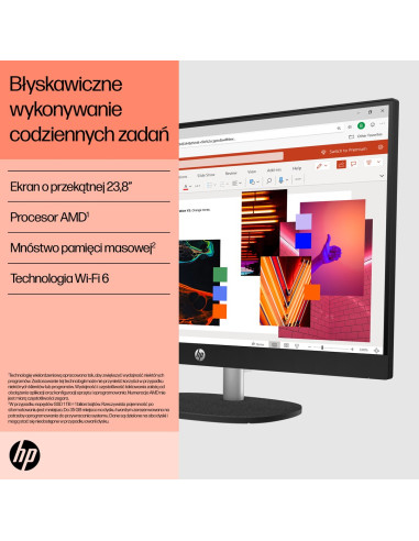 Hp 24-Cr0332Nw Aio Ryzen 7 7730U 23.8"Fhd Ips Ag 250Nits 16Gb Ddr4 Ssd512 Radeon 680M Lan Win11 2Y Shell White