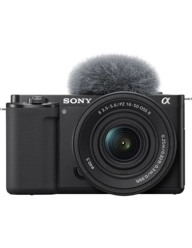 Sony Zv-E10 + E Pz 16-50Mm F3.5-5.6 Oss Ii Bezlusterkowiec 24,2 Mp Cmos 6000 X 4000 Px Czarny