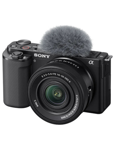 Sony Zv-E10 + E Pz 16-50Mm F3.5-5.6 Oss Ii Bezlusterkowiec 24,2 Mp Cmos 6000 X 4000 Px Czarny
