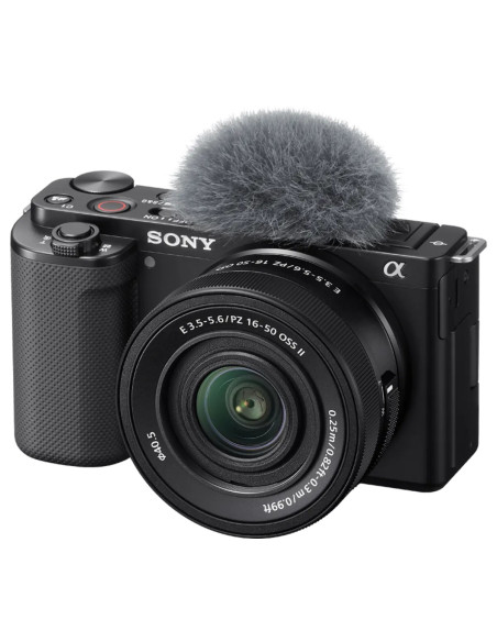 Sony Zv-E10 + E Pz 16-50Mm F3.5-5.6 Oss Ii Bezlusterkowiec 24,2 Mp Cmos 6000 X 4000 Px Czarny