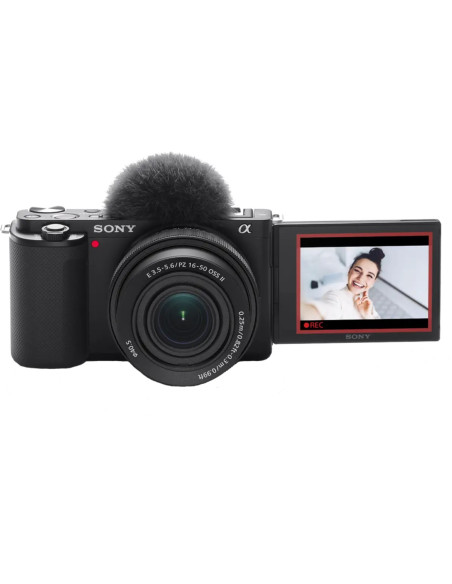 Sony Zv-E10 + E Pz 16-50Mm F3.5-5.6 Oss Ii Bezlusterkowiec 24,2 Mp Cmos 6000 X 4000 Px Czarny
