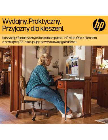 Hp 27-Cr0232Nw Aio Ryzen 5 7520U 27.0"Fhd Ips Ag 300Nits 16Gb Ddr5 Ssd512 Radeon 610M Lan Win11 2Y Shell White